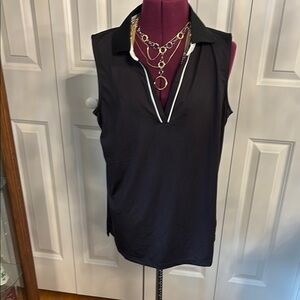 Tuckernuck Black Blouse Elegant Top